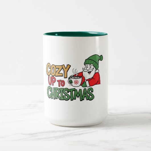 クリスマスのデザインに寄り添って ツートーンマグカップ (中央)