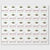 クリスマスのデザインのネットボールのテーマ ラッピングペーパー (フラット)