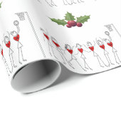 クリスマスのデザインのネットボールのテーマ ラッピングペーパー (ロールコーナー)