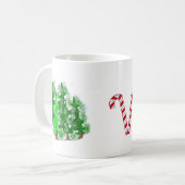 クリスマスのデザイン ホリデー コーヒーマグカップ (正面左)