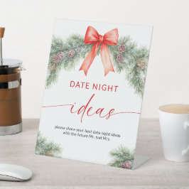 クリスマスのデートの夜のアイデアサイン 台座サイン