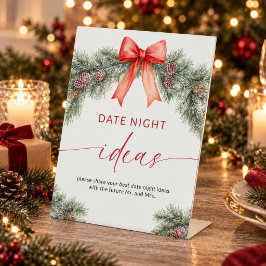 クリスマスのデートの夜のアイデアサイン 台座サイン