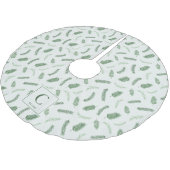 クリスマスのトウヒのパタモノグラムのーン ブラッシュドポリエステルツリースカート (アングル)