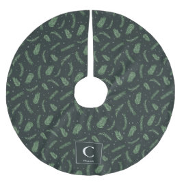 クリスマスのトウヒのパタモノグラムのーン ブラッシュドポリエステルツリースカート