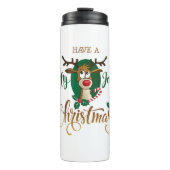 クリスマスのトナカイすてきを持っている |休日 タンブラー (正面)