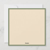 クリスマスのトナカイとホリデーシーズンの花輪 シーズンカード (裏面)