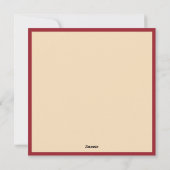 クリスマスのトナカイとホリデーシーズンの花輪 シーズンカード (裏面)