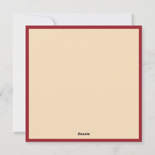 クリスマスのトナカイとホリデーシーズンの花輪 シーズンカード (裏面)