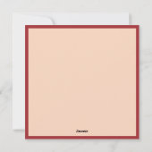 クリスマスのトナカイとホリデーシーズンの花輪 シーズンカード (裏面)