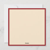 クリスマスのトナカイとホリデーリース シーズンカード (裏面)