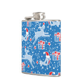 クリスマスのトナカイと歌う鳥のお尻フラスコ フラスク (左)