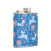 クリスマスのトナカイと歌う鳥のお尻フラスコ フラスク (右)