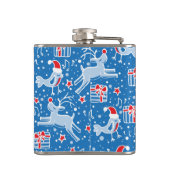 クリスマスのトナカイと歌う鳥のお尻フラスコ フラスク (裏面)