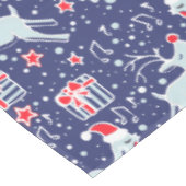 クリスマスのトナカイと歌う鳥のテーブルクロス テーブルクロス (アングル)