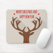 クリスマスのトナカイのお尻のカッコいいのオオシカのモダン マウスパッド (マウス)