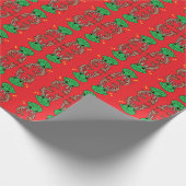 クリスマスのトナカイのカエルの包装紙 ラッピングペーパー (角)
