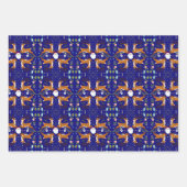 クリスマスのトナカイのシームレスなパターン ラッピングペーパーシート (正面2)