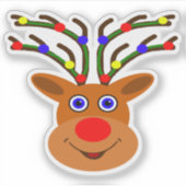 クリスマスのトナカイのシール シール (正面)