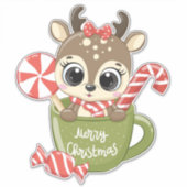 クリスマスのトナカイのシール シール (正面)