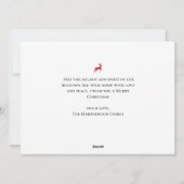 クリスマスのトナカイのスクリプトファミリーフォトコラージュ シーズンカード (裏面)