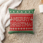 クリスマスのトナカイのダサいセーター クッション (ブランケット)