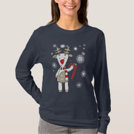 クリスマスのトナカイのティー Tシャツ