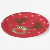 クリスマスのトナカイのパーティーの供給のプレート ペーパープレート (アングル)