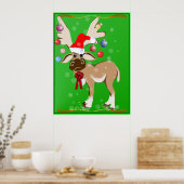 クリスマスのトナカイのポスター ポスター (キッチン)