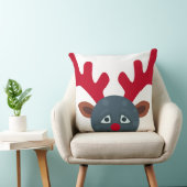 クリスマスのトナカイのムーン絵文字 クッション (椅子)