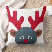 クリスマスのトナカイのムーン絵文字 クッション (ブランケット)