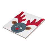 クリスマスのトナカイのムーン絵文字 タイル (側面)
