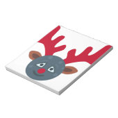 クリスマスのトナカイのムーン絵文字 ノートパッド (回転)
