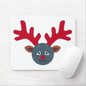 クリスマスのトナカイのムーン絵文字 マウスパッド (マウス)
