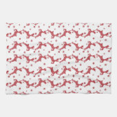 クリスマスのトナカイの休日の台所タオル キッチンタオル (横)
