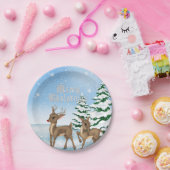 クリスマスのトナカイの休日の紙皿 ペーパープレート (パーティー)