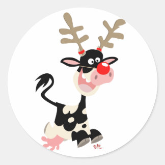 クリスマスのトナカイの偽造 ラウンドシール