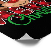 クリスマスのトナカイの男性の女性家族のマッチングの再編 ポスター (角)