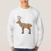 クリスマスのトナカイの肉 Tシャツ (正面)