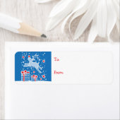 クリスマスのトナカイの贈り物ラベルのスリムとの間 ラベル (インサイチュ)