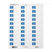 クリスマスのトナカイの贈り物ラベルのスリムとの間 ラベル (フルシート)