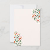 クリスマスのトナカイの赤ちゃんシャワー'Oh Deer' サンキューカード (裏面)