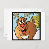 クリスマスのトナカイの12屁 シーズンポストカード (正面/裏面)