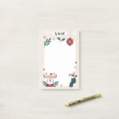 クリスマスのトナカイはPost-Itノートをリストする ポストイット (デスク上)