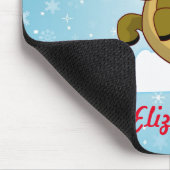 クリスマスのトナカイをパーソナライズ飛んでいるする マウスパッド (コーナー)