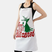 クリスマスのトナカイを祝福する時間 エプロン (インサイチュ)