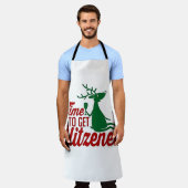 クリスマスのトナカイを祝福する時間 エプロン (着用した状態)