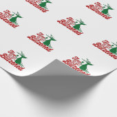 クリスマスのトナカイを祝福する時間 ラッピングペーパー (角)