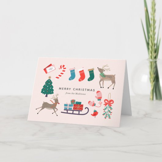 クリスマスのトナカイゲーム カード (正面)