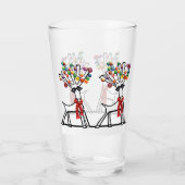 クリスマスのトナカイパーティー タンブラーグラス (裏面)