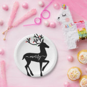 クリスマスのトナカイメリーア ペーパープレート (パーティー)